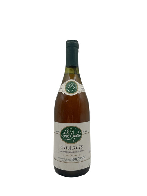 Flaske af Chablis Louis Dupleix 1989 hvidvin