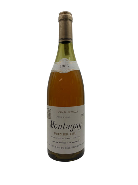 Flaske af Montagny Premier Cru Vignerons de Buxy 1985
