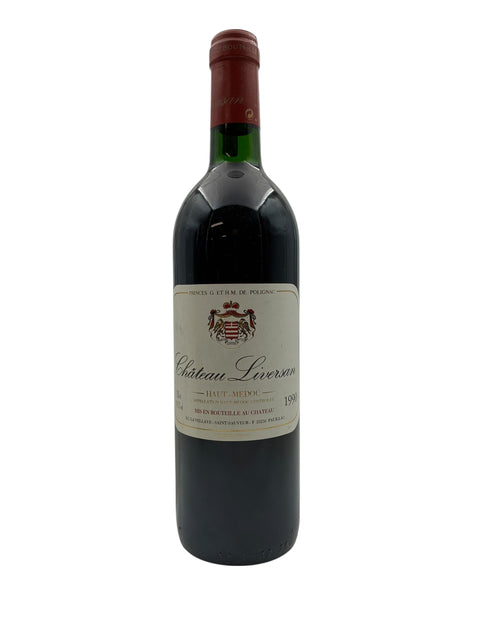 Flaske Château Liversan 1990 rødvin