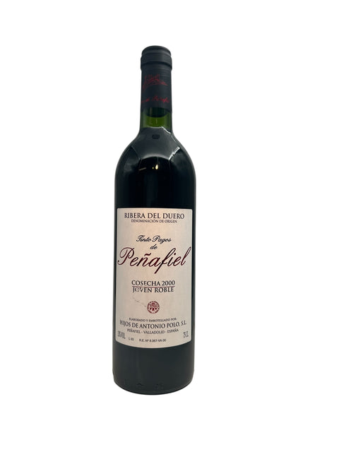 Flaske Tinto Pagos Peñafiel 2000 rødvin fra Ribera del Duero