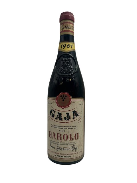 Flaske af Barolo Gaja 1961 rødvin