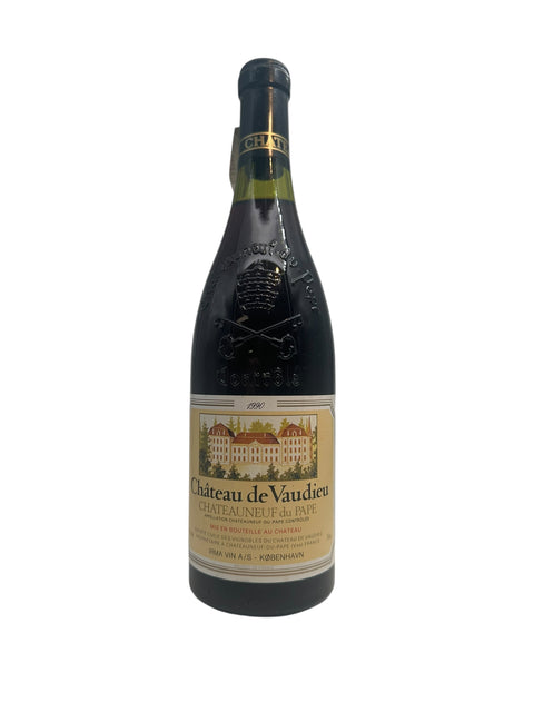 Flaske af Châteauneuf du Pape Château de Vaudieu 1990 rødvin