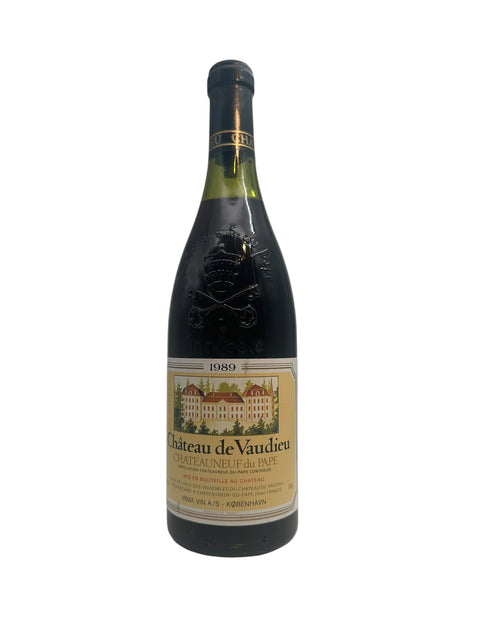 Flaske af Châteauneuf-du-Pape Château de Vaudieu 1989 rødvin