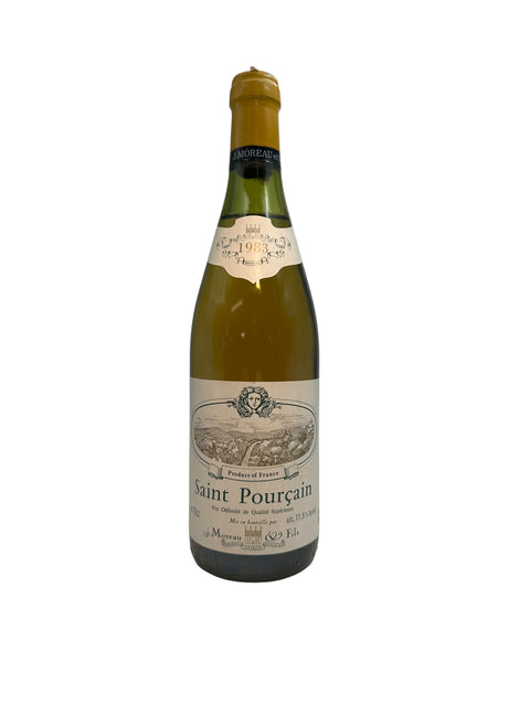 Flaske af Saint Pourçain J Moreau 1983 hvidvin