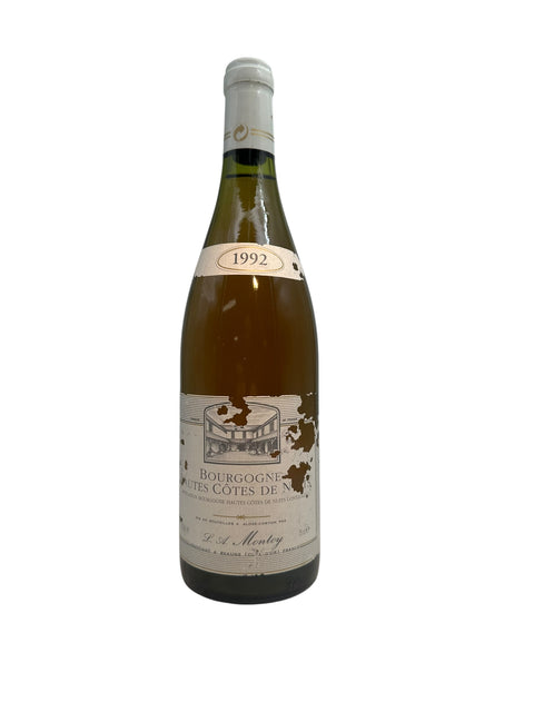 Flaske af Bourgogne Hautes Côtes de Nuits Montoy 1992 hvidvin