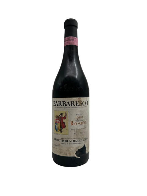 Flaske af Rio Sordo Barbaresco 1990 fra Produttori del Barbaresco