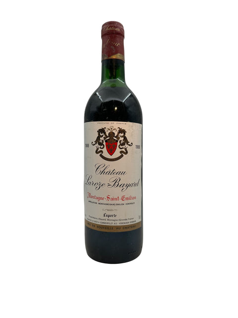 Flaske af Château Laroze Bayard 1988 rødvin