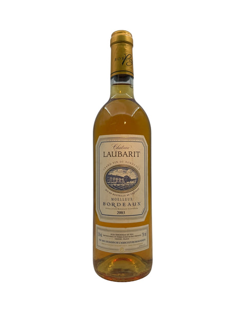 Flaske med Château Laubarit Moelleux 2003 dessertvin fra Bordeaux