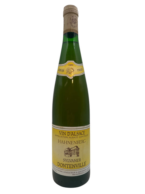 Flaske af Sylvaner Dontenville 1989 hvidvin fra Alsace