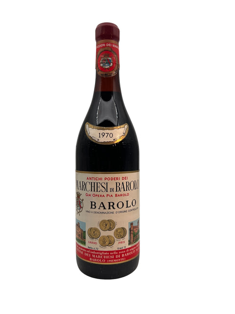 Flaske af Barolo Marchesi di Barolo 1970 rødvin