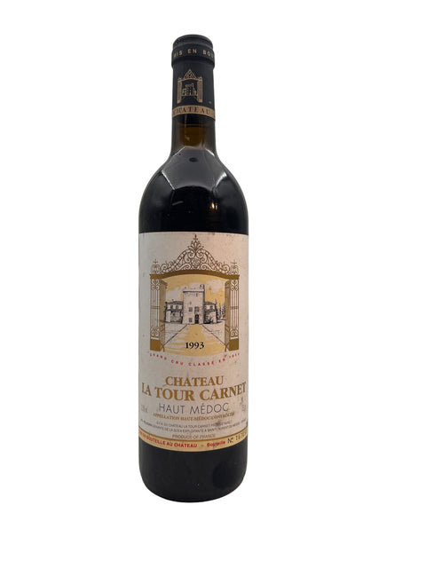 Flaske af Château La Tour Carnet 1993 rødvin fra Haut-Médoc